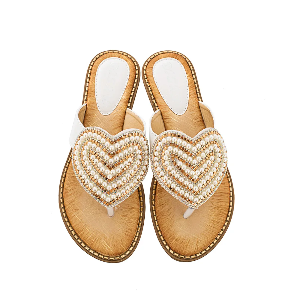 Women Slippers Summer New Rhinestone Pearl Women Love Flip Flops Traveling Beach Sandals Indoor Outdoor Flip-flops Beach Shoes
Women Slippers Summer New Rhinestone Pearl Women Love Flip Flops Traveling Beach Sandals Indoor Outdoor Flip-flops Beach Shoes