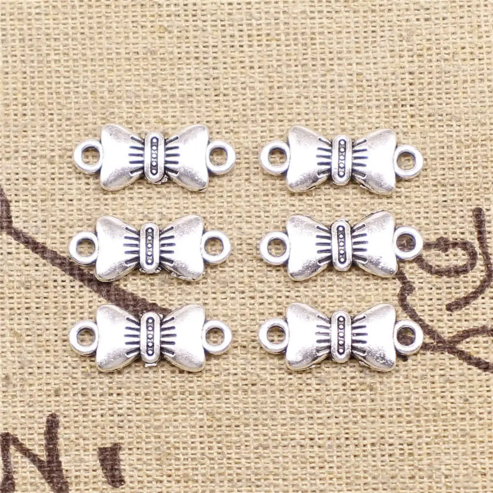 Bowknot Connector Supplies For Jewelry Making Kit Antique Silver Color 20pcs 19x8mm
Bowknot Connector Supplies For Jewelry Making Kit Antique Silver Color 20pcs 19x8mm