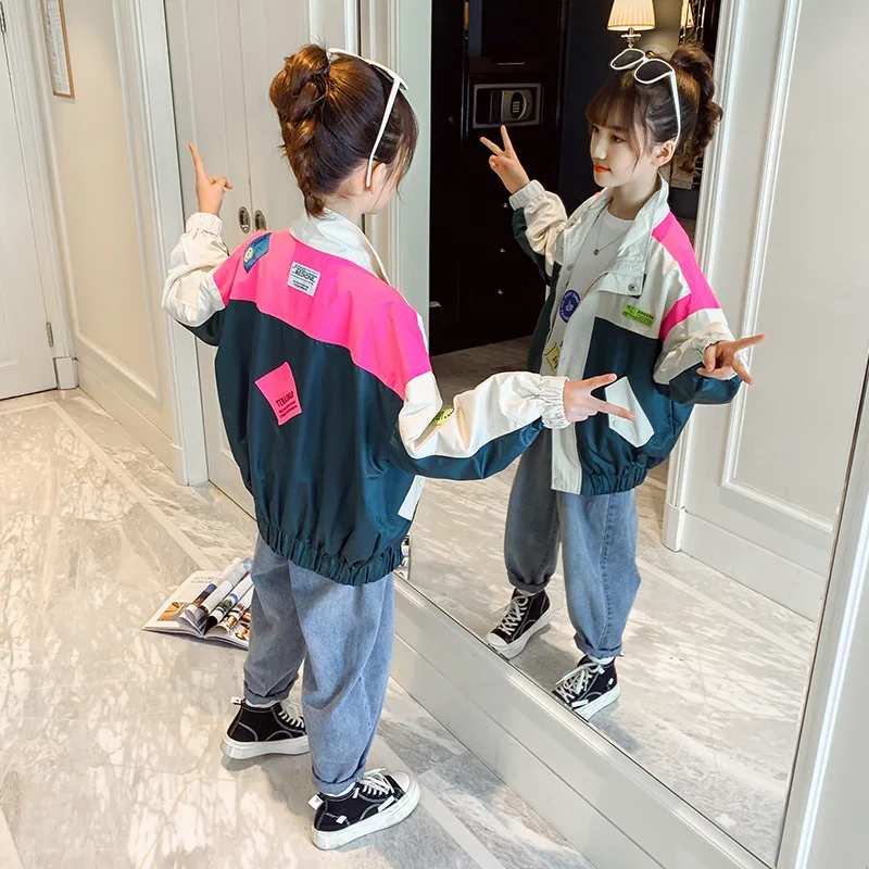 Girls Spring Autumn Jackets Children Patchwork Long Sleeve Top Teenage Kids Zipper Cardigan Coat Children Casual Clothes 6 8 10Y
Girls Spring Autumn Jackets Children Patchwork Long Sleeve Top Teenage Kids Zipper Cardigan Coat Children Casual Clothes 6 8 10Y