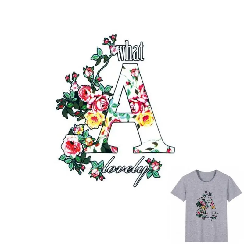 23x18cm flower letters Iron on Patches For DIY Heat Transfer Clothes T-shirt Thermal transfer stickers Decoration Printing
23x18cm flower letters Iron on Patches For DIY Heat Transfer Clothes T-shirt Thermal transfer stickers Decoration Printing