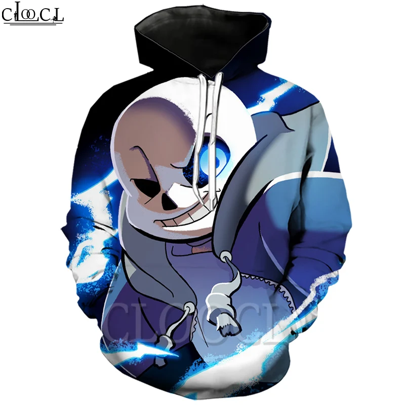 CLOOCL популярная худи игры Undertale Sans Повседневная Уличная толстовка с 3D принтом