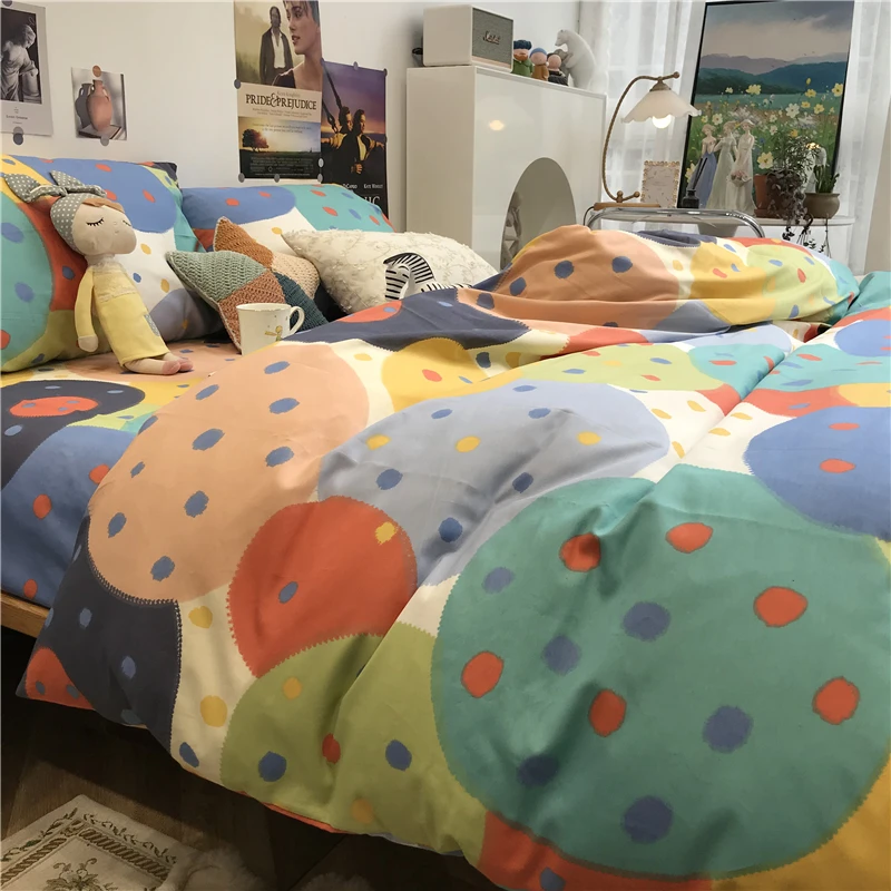 Bed Sheet Set For Twins Size Cotton Kids Girls Christmas Bedding Set Nordic Minimalist Wave Point Couettes Bed Sheets Set AA50CS
Bed Sheet Set For Twins Size Cotton Kids Girls Christmas Bedding Set Nordic Minimalist Wave Point Couettes Bed Sheets Set AA50CS