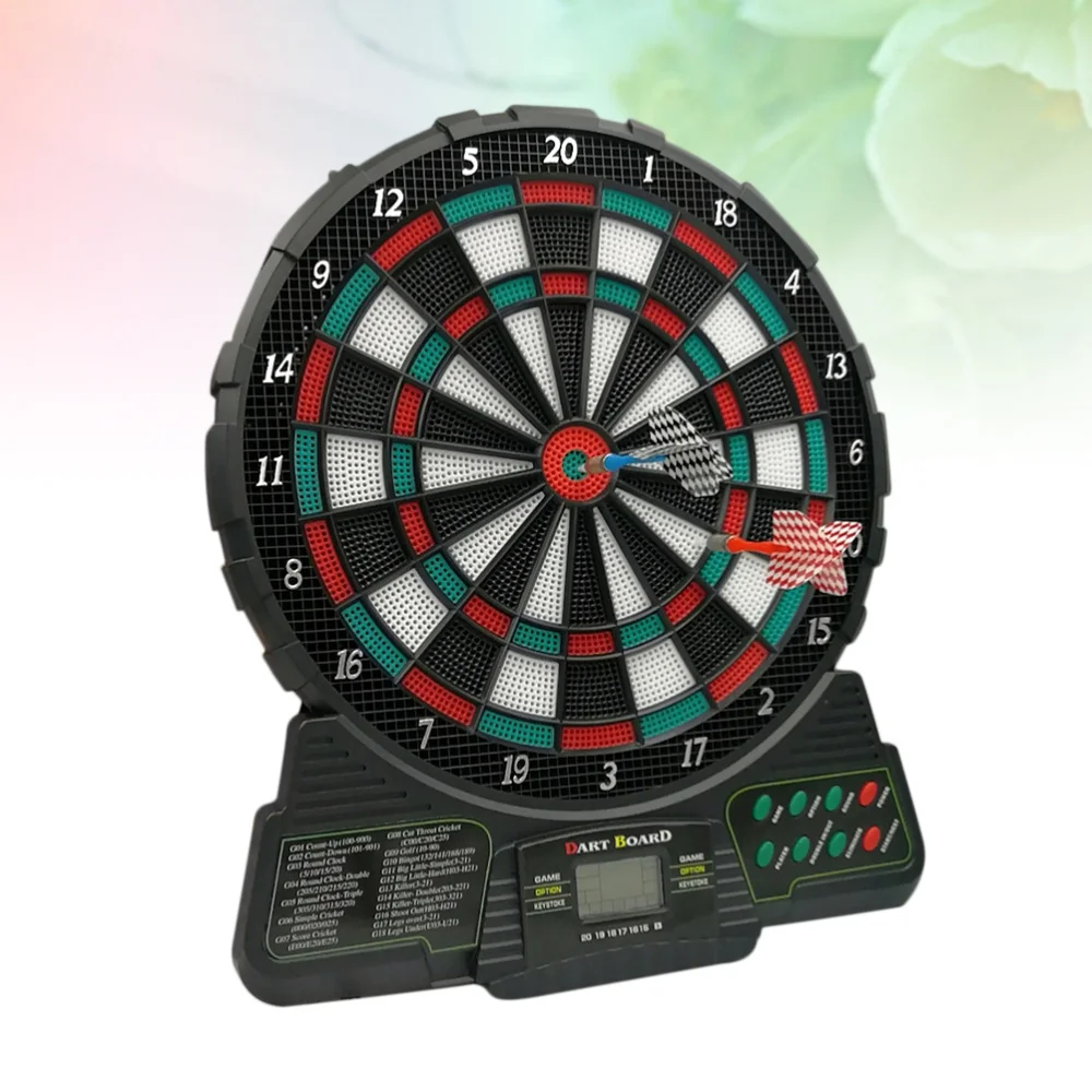 Black Electronic Dart Game Set Automatic Scoring Dartboard and 6 Darts 18 Dart Tip without Batteries with Plug
Black Electronic Dart Game Set Automatic Scoring Dartboard and 6 Darts 18 Dart Tip without Batteries with Plug