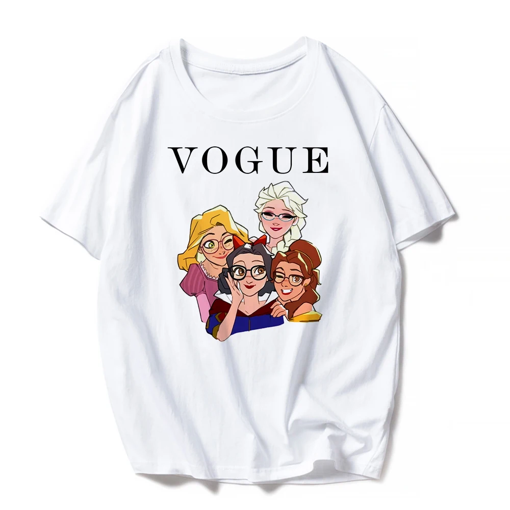 Disney White T Shirt Women Popular Crewneck Short Sleeve Cute Cartoon Princess Put On Glasses Graphic Printed Women T Shirts
Disney White T Shirt Women Popular Crewneck Short Sleeve Cute Cartoon Princess Put On Glasses Graphic Printed Women T Shirts