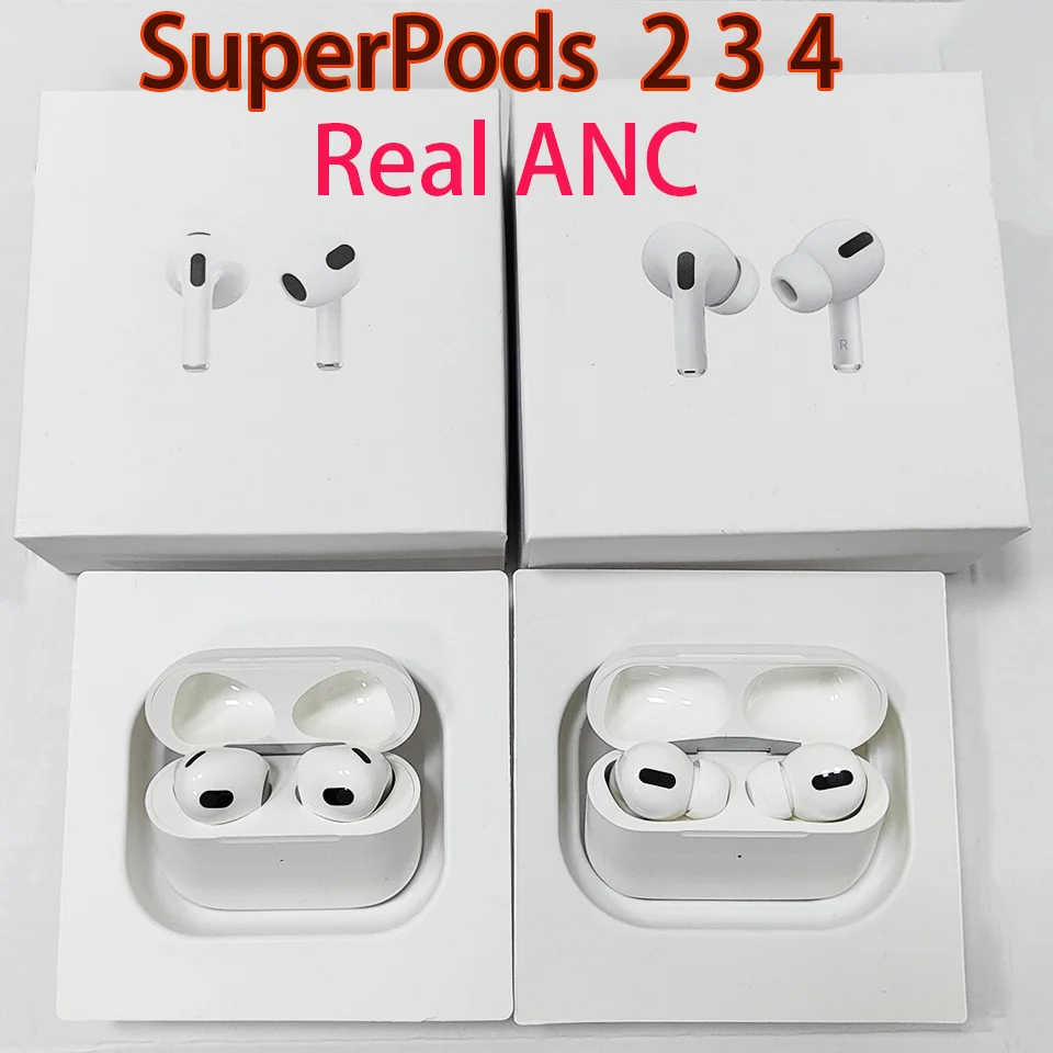 

SuperPods Pro 3 Headphone 2 4 AP2 AP3 AP4 ANC TWS Earbuds Wireless Bluetooth Earphone GPS+Rename+Audio Share+Smart Sensor+ANC