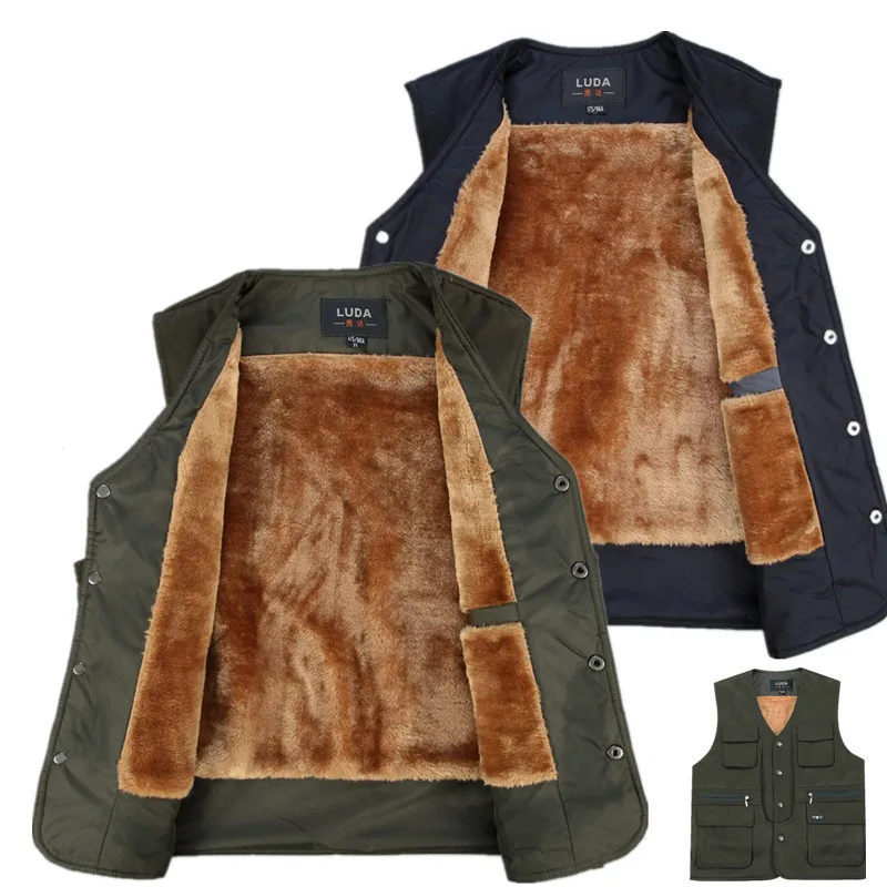 new Autumn and winter section men's vest men's thicker lamb wool plus size S-3XL cashmere multi pocket cotton vest
new Autumn and winter section men's vest men's thicker lamb wool plus size S-3XL cashmere multi pocket cotton vest