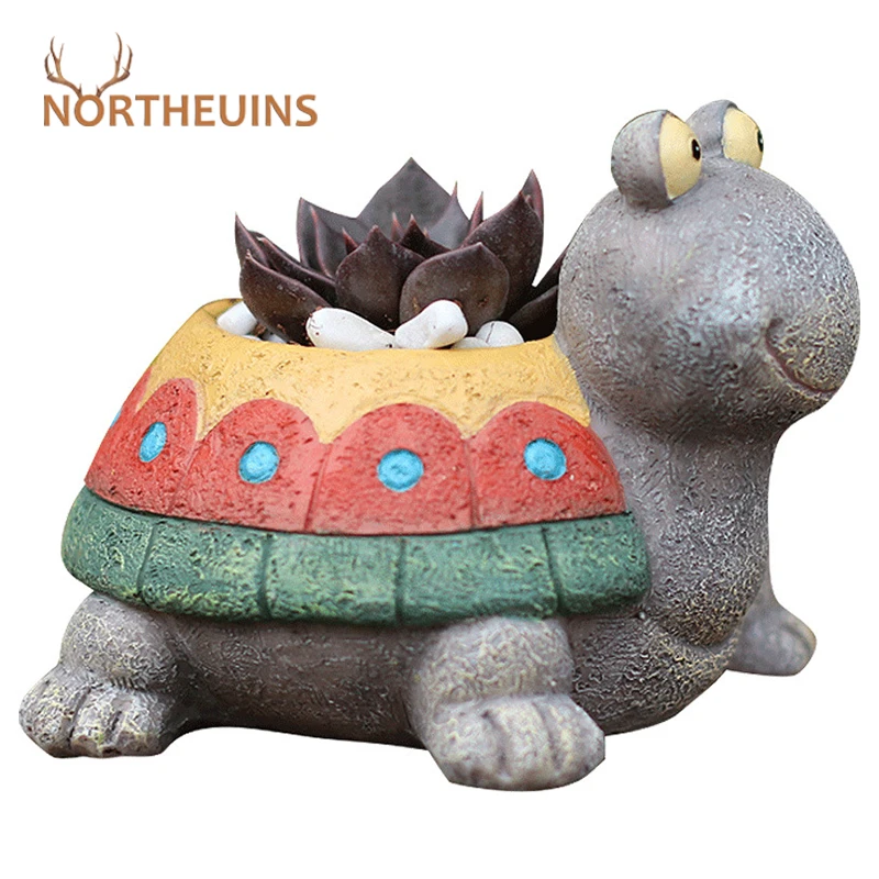 NORTHEUINS Resin 9cm Color Tortoise Flowerpots Figurine Retro Animal Planter For Flower Decorative Pot Home Garden Desktop Decor
NORTHEUINS Resin 9cm Color Tortoise Flowerpots Figurine Retro Animal Planter For Flower Decorative Pot Home Garden Desktop Decor