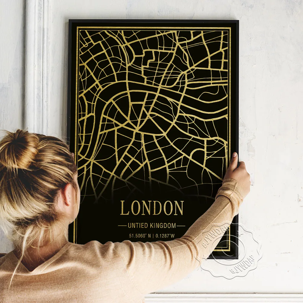 London Black Golden Image Line Art Print, Untied Kingdom London Map Poster, Nordic Style Geography Location Education Wall Decor
London Black Golden Image Line Art Print, Untied Kingdom London Map Poster, Nordic Style Geography Location Education Wall Decor