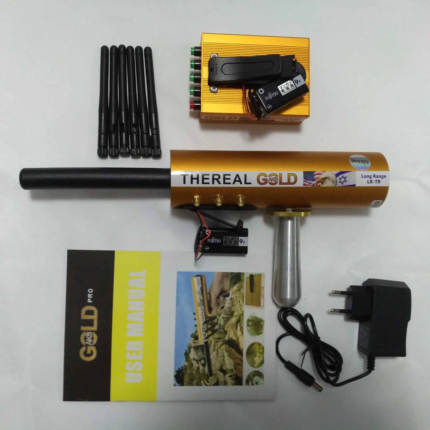 The Real Gold AKS 6 Antennas with Removable 9V BatterIes For Underground Detect Gold Silver Gem Diamond
The Real Gold AKS 6 Antennas with Removable 9V BatterIes For Underground Detect Gold Silver Gem Diamond