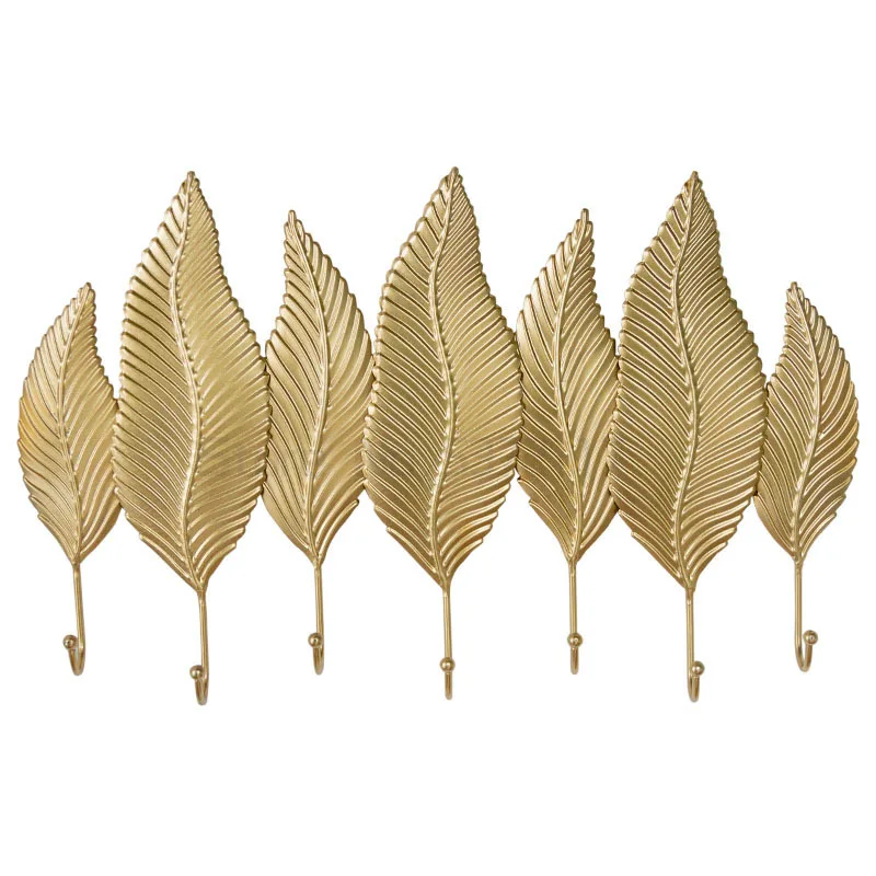 Modern decorative 7 hooks door key wall hook nordic coat hanger creative golden leaf clothes hat hook key holder wall hanging
Modern decorative 7 hooks door key wall hook nordic coat hanger creative golden leaf clothes hat hook key holder wall hanging