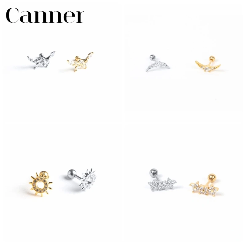 Canner 1 шт. 925 пробы серебряные серьги-гвоздики циркониевые серьги-гвоздики с Луной, солнечным листом, снежинками и хрящами ювелирные украшени...
Canner 1 шт. 925 пробы серебряные серьги-гвоздики циркониевые серьги-гвоздики с Луной, солнечным листом, снежинками и хрящами ювелирные украшени...
