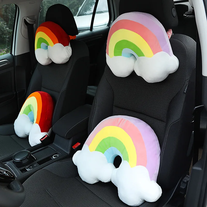JINSERTA Cute Car Pillow Neck Pillow Cartoon Rainbow Headrest Plush Car Seat Cushion Kids Headrest Car Home Decorations Gifts
JINSERTA Cute Car Pillow Neck Pillow Cartoon Rainbow Headrest Plush Car Seat Cushion Kids Headrest Car Home Decorations Gifts