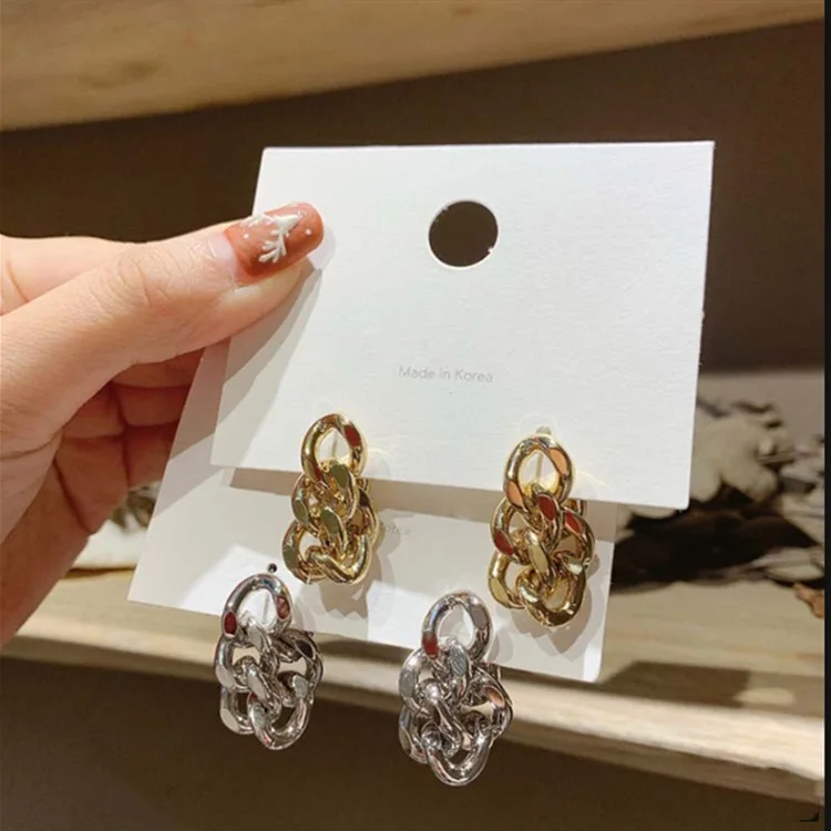 Women's Fashion Metal Cuban Chain Dangle Earrings Punk Style Long Earrings Rock and Hip Hop Jewelry Women's Earrings Party Gifts
Women's Fashion Metal Cuban Chain Dangle Earrings Punk Style Long Earrings Rock and Hip Hop Jewelry Women's Earrings Party Gifts