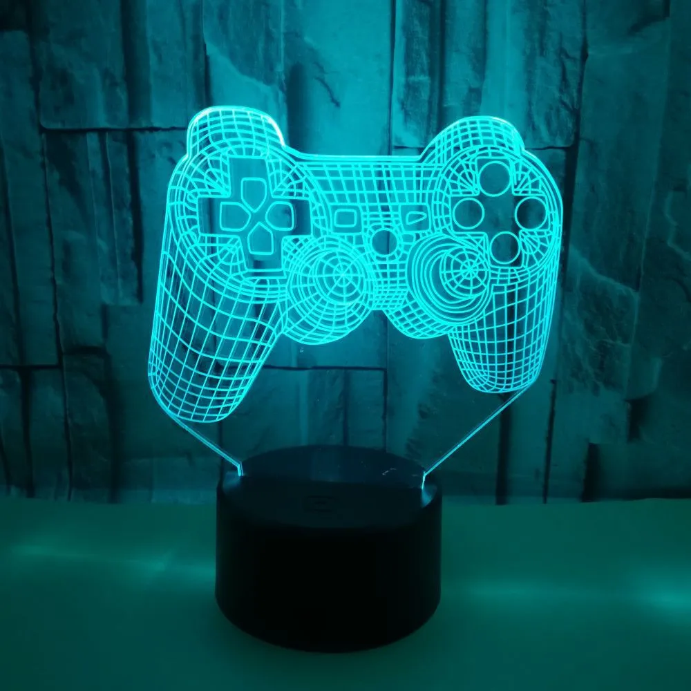 3d-лампа для геймпада светодиодный ночсветильник с USB настольная лампа оптической