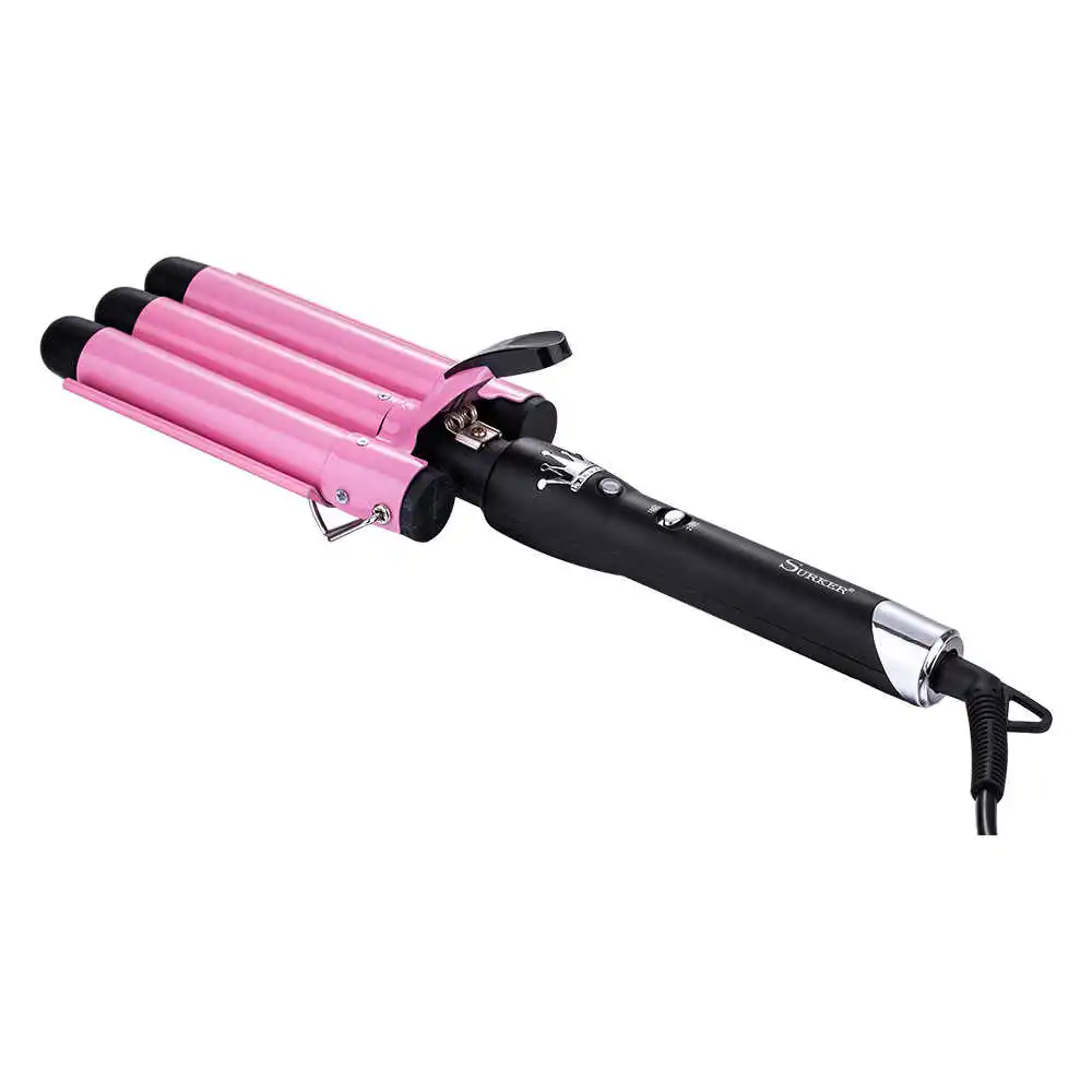 Magic Ceramic Tourmaline Hair Curling Irons pink automatic Triple Barrel DIY Hair Curler Wand Big Waver 28mm Hair Curling tools
Magic Ceramic Tourmaline Hair Curling Irons pink automatic Triple Barrel DIY Hair Curler Wand Big Waver 28mm Hair Curling tools