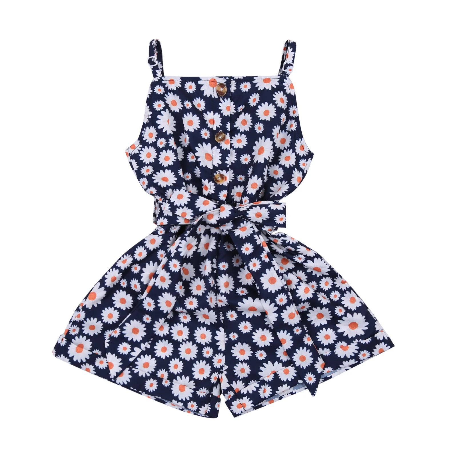 Girl 12M-5T Summer Casual Suspender Jumpsuit Sweet Daisy Print Single-breasted Bandage One-piece Short Pants
Girl 12M-5T Summer Casual Suspender Jumpsuit Sweet Daisy Print Single-breasted Bandage One-piece Short Pants
