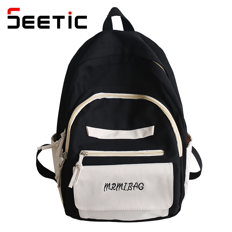 SEETIC Nylon Women Student Bag Solid Color Travel Bag Female Waterproof Shoulder Bags Women College Laptop Backpack Unisex
SEETIC Nylon Women Student Bag Solid Color Travel Bag Female Waterproof Shoulder Bags Women College Laptop Backpack Unisex