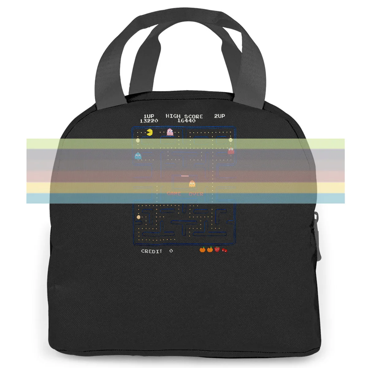 Pac- Game Screen XXX-Large Black Male Hipster Cheap Crew Neck women men Portable insulated lunch bag adult 
Pac- Game Screen XXX-Large Black Male Hipster Cheap Crew Neck women men Portable insulated lunch bag adult