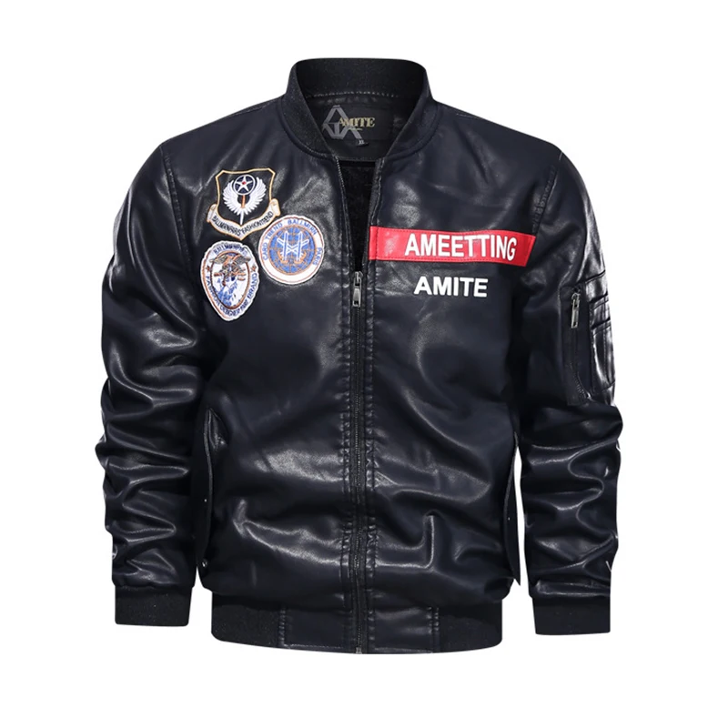 Men's PU Leather Jacket Motorcycle Classic Biker Jacket Casual Fashion Stand Collar Baseball Coat
Men's PU Leather Jacket Motorcycle Classic Biker Jacket Casual Fashion Stand Collar Baseball Coat