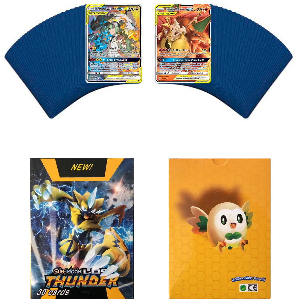 

60Pcs Pokemon No Repeat Card Vmax Tag Team Gx Energy Mega Ex Shining Game Trading Cards Game Battle Animation Children's Toy