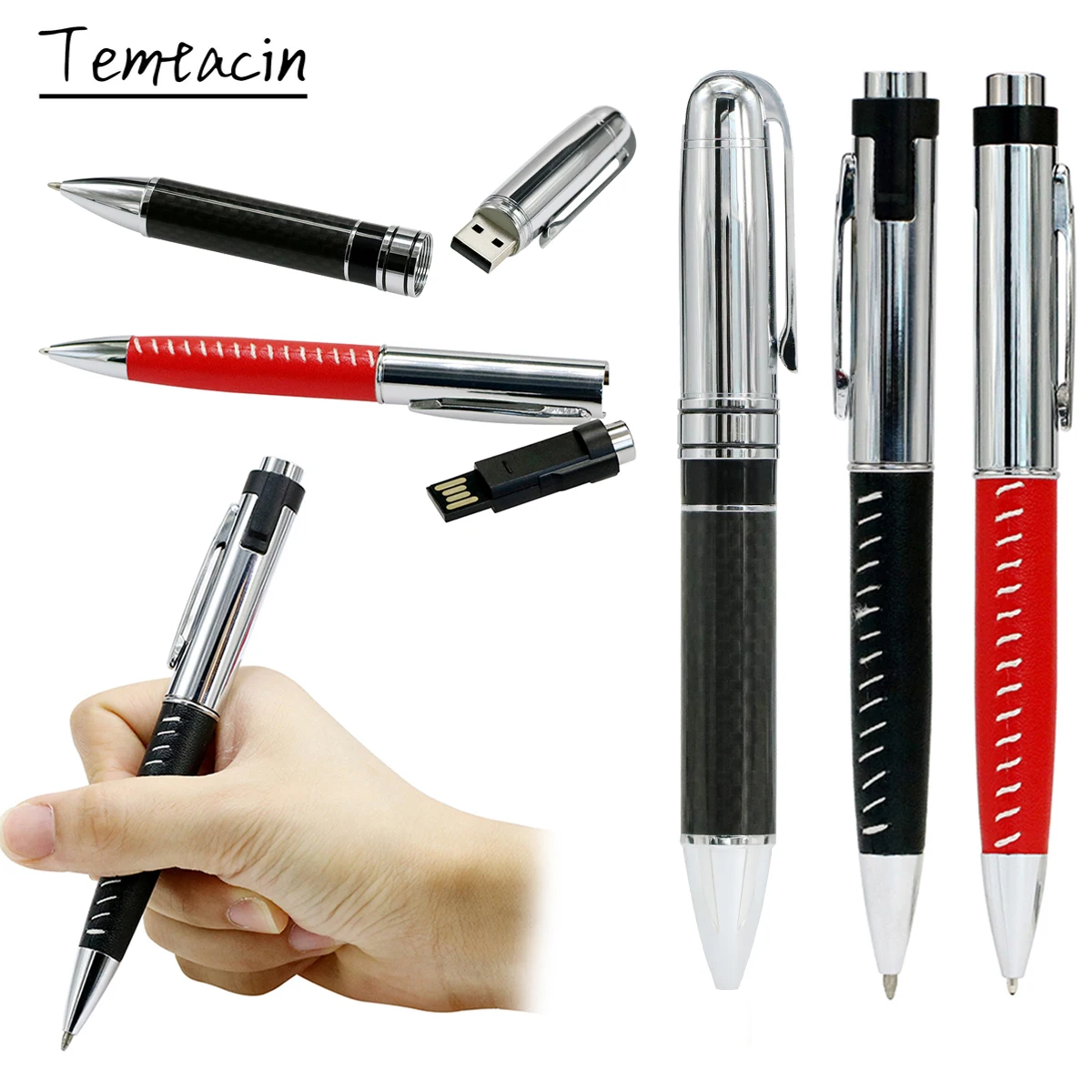 Pen Drive Ballpoint Pen with Leather USB Flash Drive 16GB 32GB 64GB 128GB Pendrive USB Flash Memory Stick Business Commemorative
Pen Drive Ballpoint Pen with Leather USB Flash Drive 16GB 32GB 64GB 128GB Pendrive USB Flash Memory Stick Business Commemorative