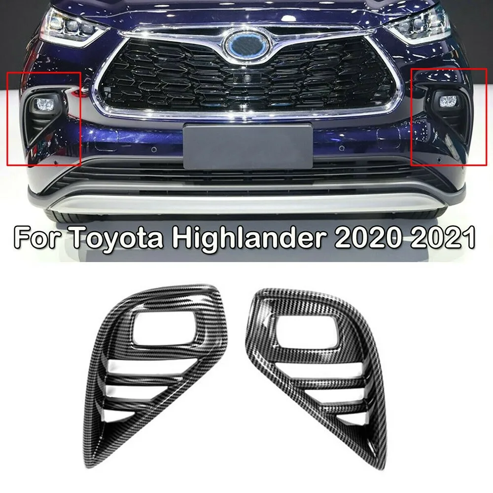 2 шт., накладки на передние противотуманные фары из углеродного волокна для Toyota Highlander 2020-2022
2 шт., накладки на передние противотуманные фары из углеродного волокна для Toyota Highlander 2020-2022