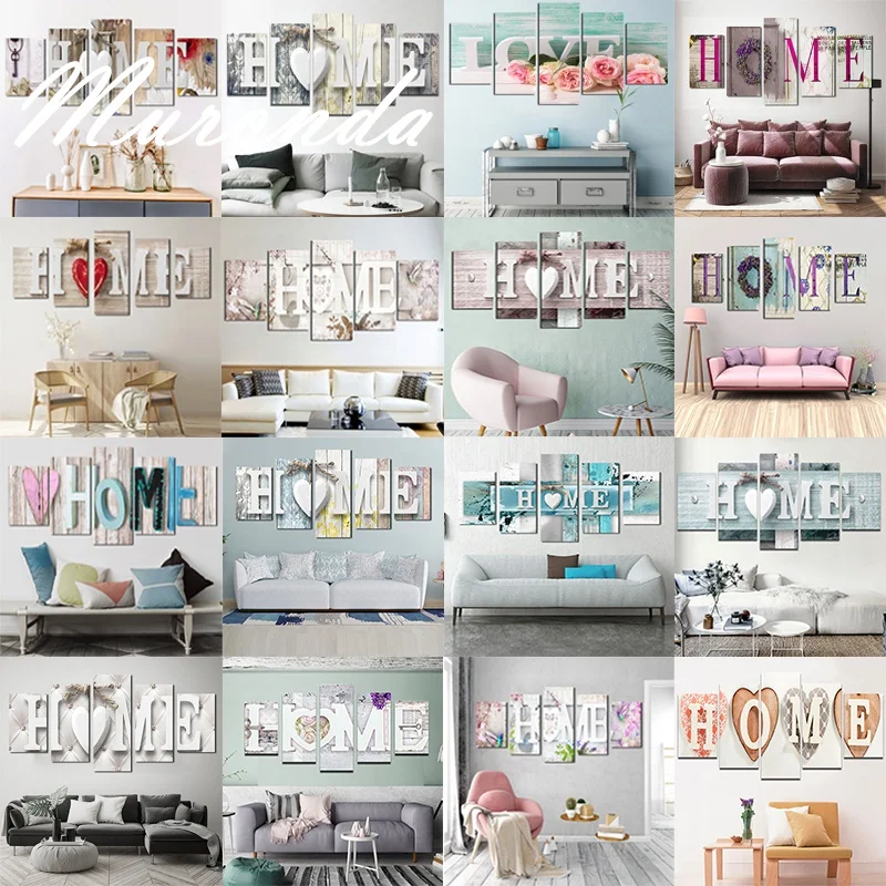 Unframed 5 Pieces Letter Canvas Painting Love HOME Wall Art Print Pictures For Home Living Room Bedroom Decor Hanging Poster
Unframed 5 Pieces Letter Canvas Painting Love HOME Wall Art Print Pictures For Home Living Room Bedroom Decor Hanging Poster
