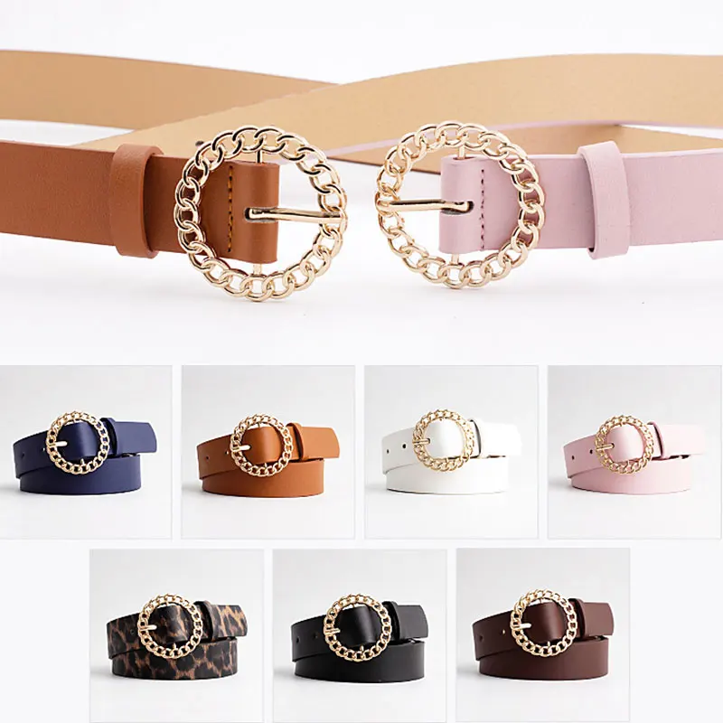 2020 New Designer Women's Hollow Out O Ring Round Buckle Belt Female Adjustable Black White Brown Leather Waist Belts for Women
2020 New Designer Women's Hollow Out O Ring Round Buckle Belt Female Adjustable Black White Brown Leather Waist Belts for Women