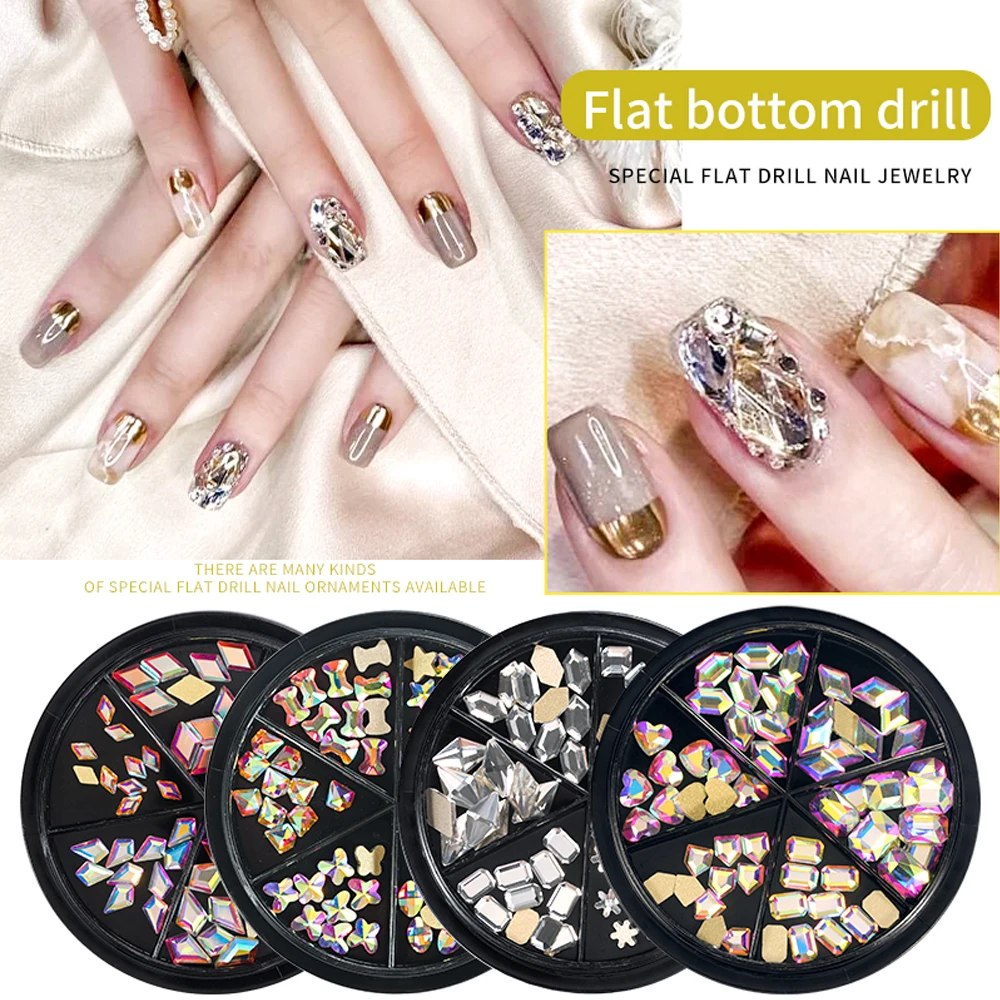 1 Box of Nail Art Rhinestones Flat Irregular Crystal Diamond Nail Decorations DIY Acrylic Shiny Special-shaped Diamond Nails Art
1 Box of Nail Art Rhinestones Flat Irregular Crystal Diamond Nail Decorations DIY Acrylic Shiny Special-shaped Diamond Nails Art