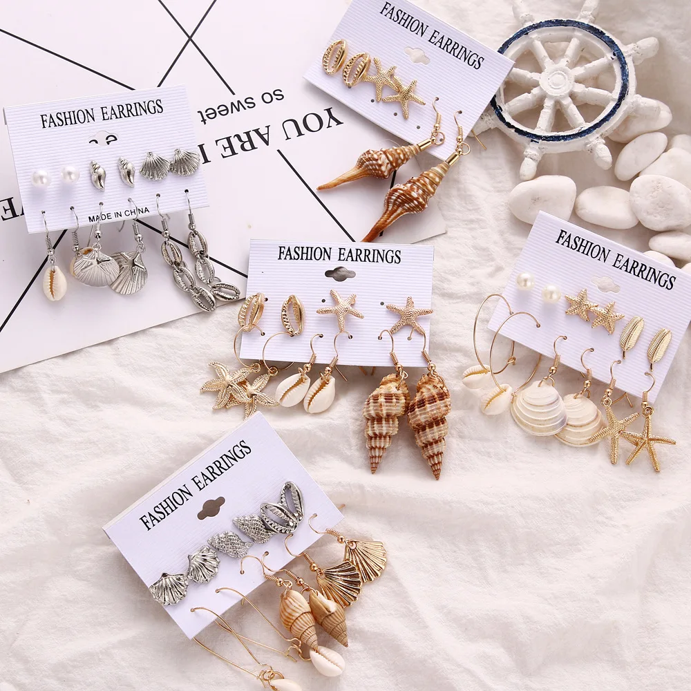 Simple Exquisite Shell Earrings Set Beach Vacation Style Femme Dangle Earring Statement Earrings Trendy 2021 Jewelry Wholesale
Simple Exquisite Shell Earrings Set Beach Vacation Style Femme Dangle Earring Statement Earrings Trendy 2021 Jewelry Wholesale