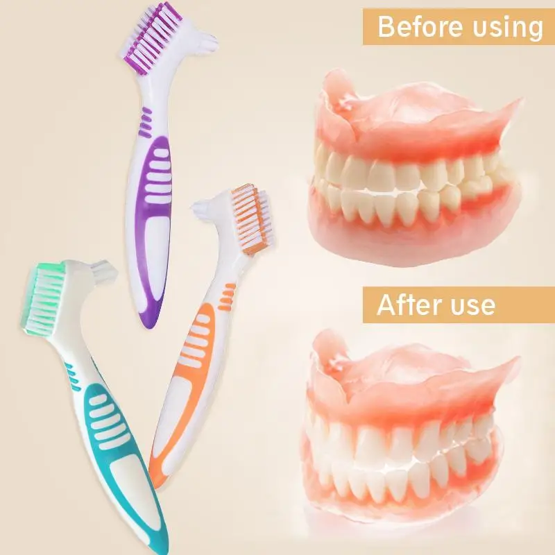 Portable Ergonomic Denture Cleaning Brush Multi-Layered Bristles False Teeth Brush Oral Care Tool 
Portable Ergonomic Denture Cleaning Brush Multi-Layered Bristles False Teeth Brush Oral Care Tool