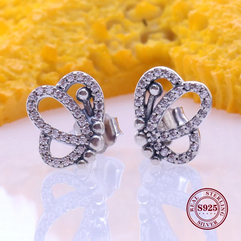 DoDoFly Original 925 Sterling Silver Earring Cute Butterfly Outlines Earrings With Crystal For Women Wedding Gift Jewelry
DoDoFly Original 925 Sterling Silver Earring Cute Butterfly Outlines Earrings With Crystal For Women Wedding Gift Jewelry