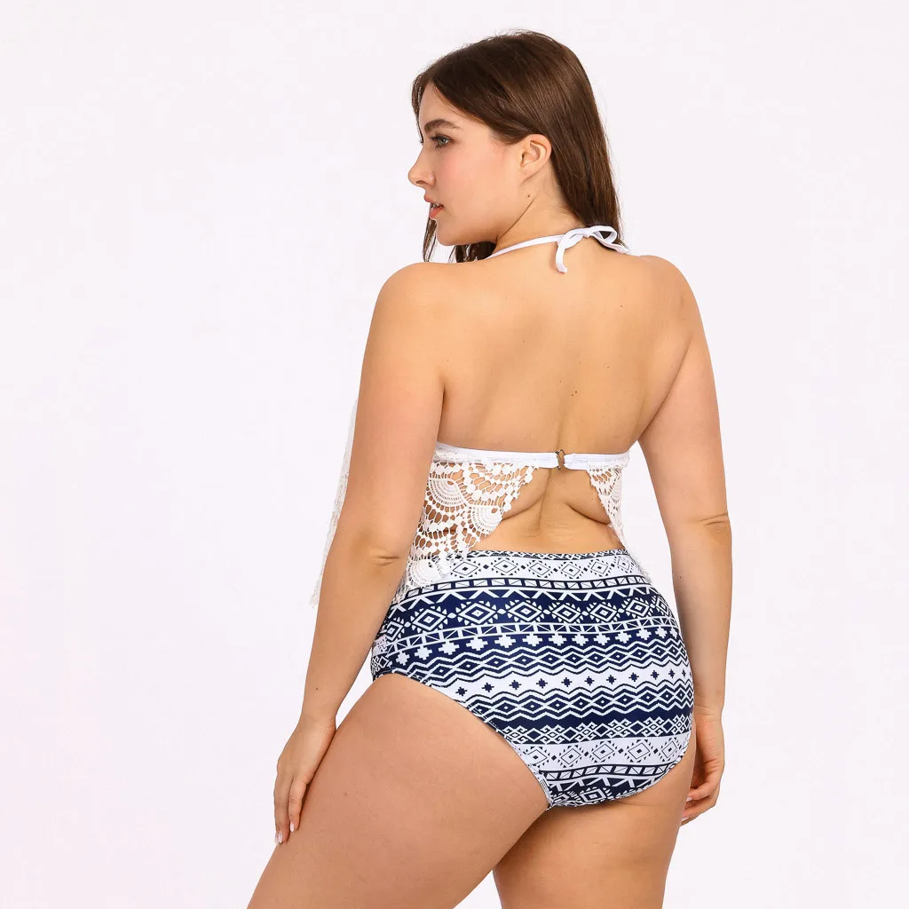 Women Swimwear High Waisted Lace Boho Print Swimsuit Push Up Tankini Two-pieces Bikini Set Plus Size Summer Seaside Sexy Bikini
Women Swimwear High Waisted Lace Boho Print Swimsuit Push Up Tankini Two-pieces Bikini Set Plus Size Summer Seaside Sexy Bikini