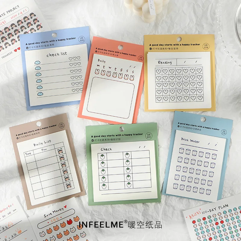 30 Pcs Punch Club Series Memo Bullet Journa Check List /Weekly Plan To Do List Sticky Note Memo Pads Korean Stationery Notepad
30 Pcs Punch Club Series Memo Bullet Journa Check List /Weekly Plan To Do List Sticky Note Memo Pads Korean Stationery Notepad