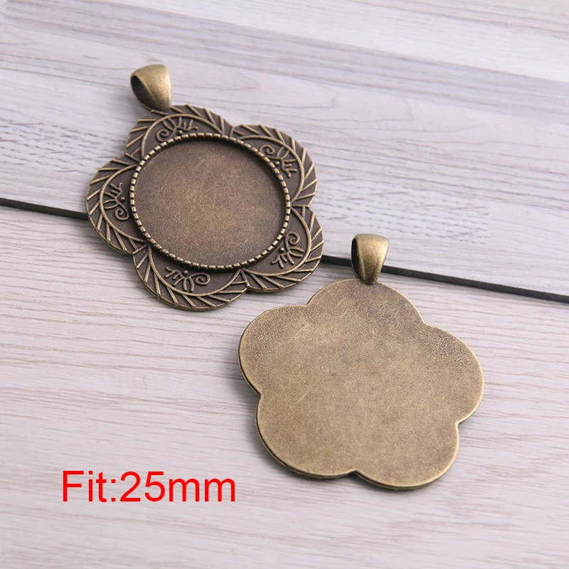 SWEET BELL 6pcs 25mm Inner Size Antique Bronze Five Petals Flower Pierced Style Cabochon Base Setting Charms Pendant
SWEET BELL 6pcs 25mm Inner Size Antique Bronze Five Petals Flower Pierced Style Cabochon Base Setting Charms Pendant