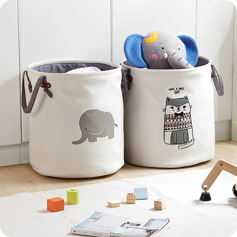 Cartoon Animal Round Storage Bucket Dirty Clothes Kids Toy Storage Box Baby Elephant Pattern Laundry Basket With Handle 
Cartoon Animal Round Storage Bucket Dirty Clothes Kids Toy Storage Box Baby Elephant Pattern Laundry Basket With Handle