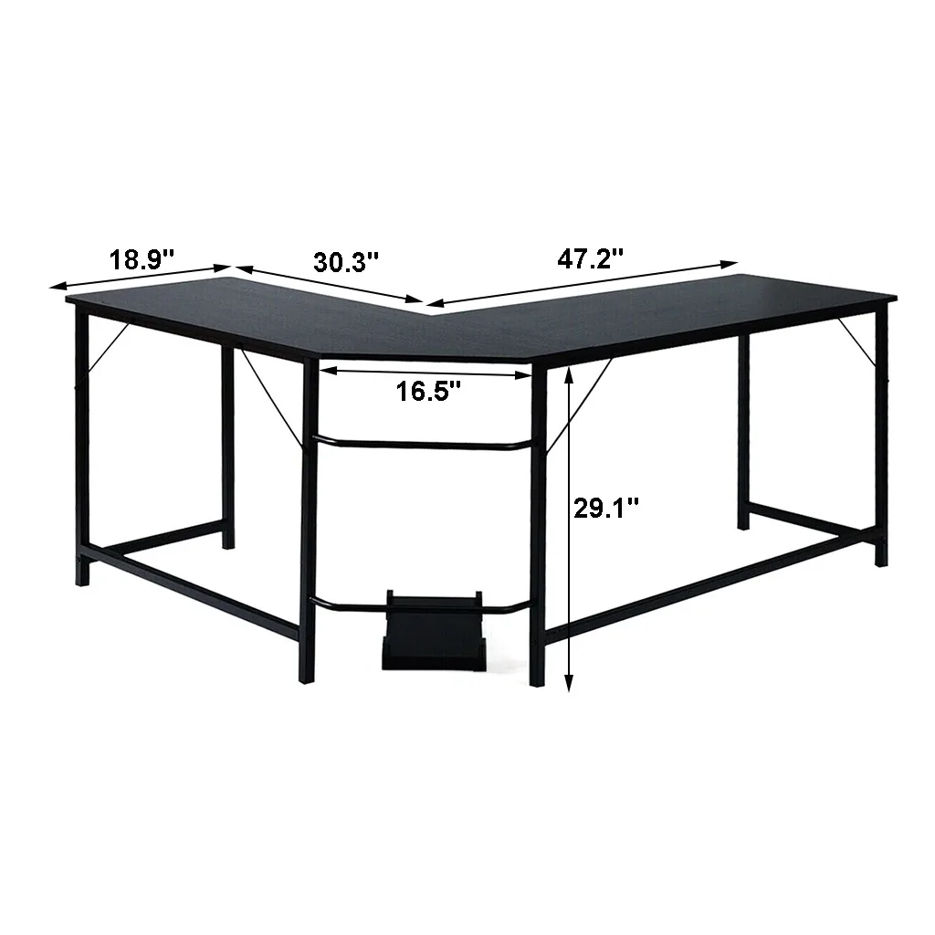 L Shaped Corner Computer Desk With Steel Pipe Leg Easy Switch the Two Sides Writing Learning Table Gaming Desk PC Laptop
L Shaped Corner Computer Desk With Steel Pipe Leg Easy Switch the Two Sides Writing Learning Table Gaming Desk PC Laptop