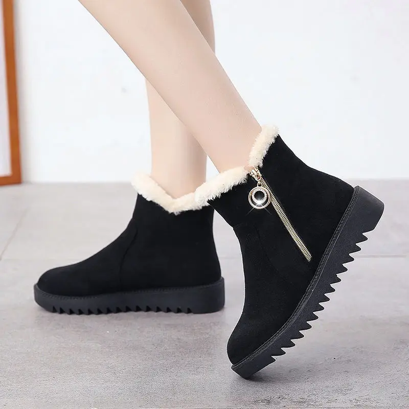 Chelsea Short Boots Women Shoes Winter Plus Velvet Warm Side Zipper Snow Ankle Boots Woman Cold-proof Round Toe Martin Boots
Chelsea Short Boots Women Shoes Winter Plus Velvet Warm Side Zipper Snow Ankle Boots Woman Cold-proof Round Toe Martin Boots