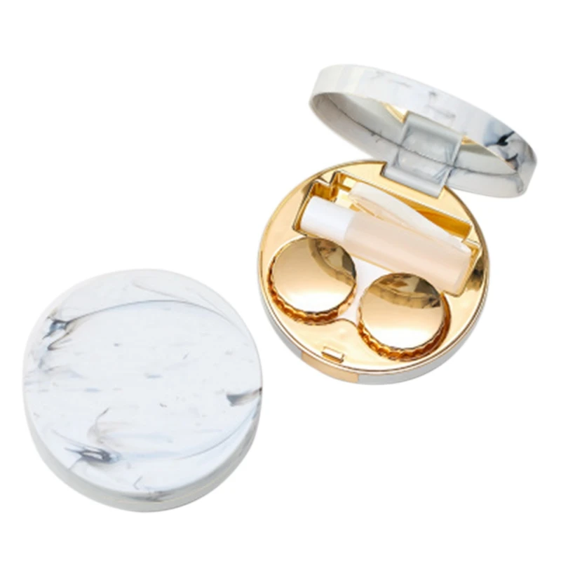 Portable Plastic Marble Contact Lens Case Round High-grade Colored Contact Lens Care Water Box
Portable Plastic Marble Contact Lens Case Round High-grade Colored Contact Lens Care Water Box