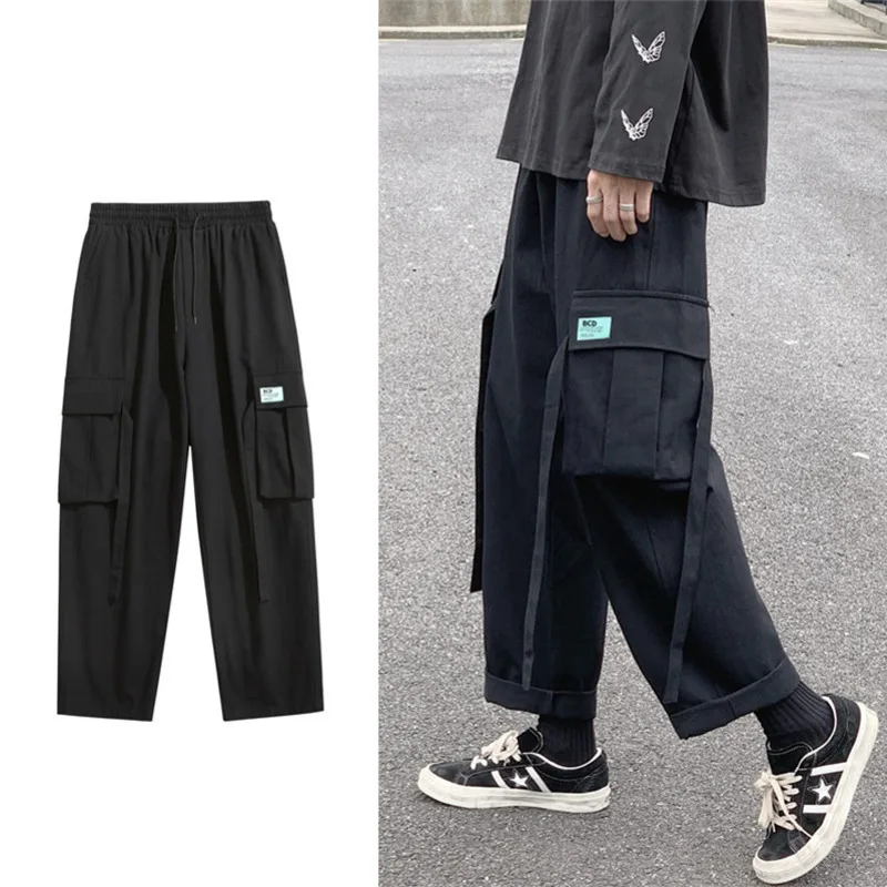 2020 Men's Ribbon Decorate Casual Pants Streetwear Cargo Pants Baggy Loose Military Style Hip Hop Style Trousers Plus Size M-2XL
2020 Men's Ribbon Decorate Casual Pants Streetwear Cargo Pants Baggy Loose Military Style Hip Hop Style Trousers Plus Size M-2XL