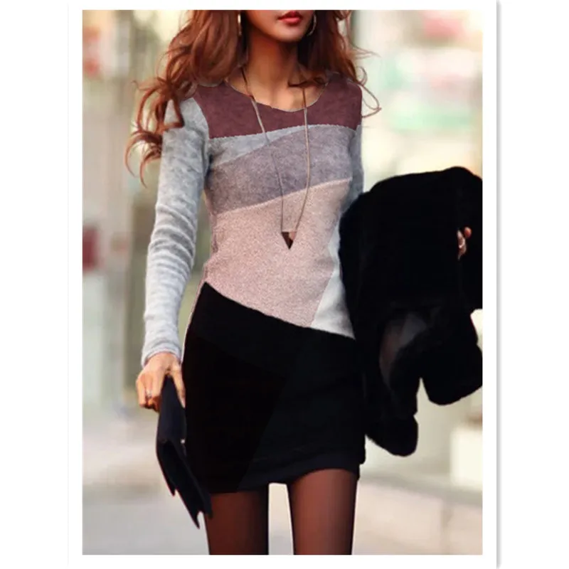 Spring Bottoming Dress Women 2021 Patchwork Color Long Sleeve Women Clothing Fashion CasualMini Dress Female Autumn
Spring Bottoming Dress Women 2021 Patchwork Color Long Sleeve Women Clothing Fashion CasualMini Dress Female Autumn