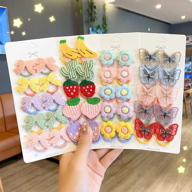 10PCS/Set New Girls Cute Cartoon Flower Fruit Butterfly Small Elastic Hair Bands Pigtail Hair Tie Scrunchie Hair Accessories
10PCS/Set New Girls Cute Cartoon Flower Fruit Butterfly Small Elastic Hair Bands Pigtail Hair Tie Scrunchie Hair Accessories