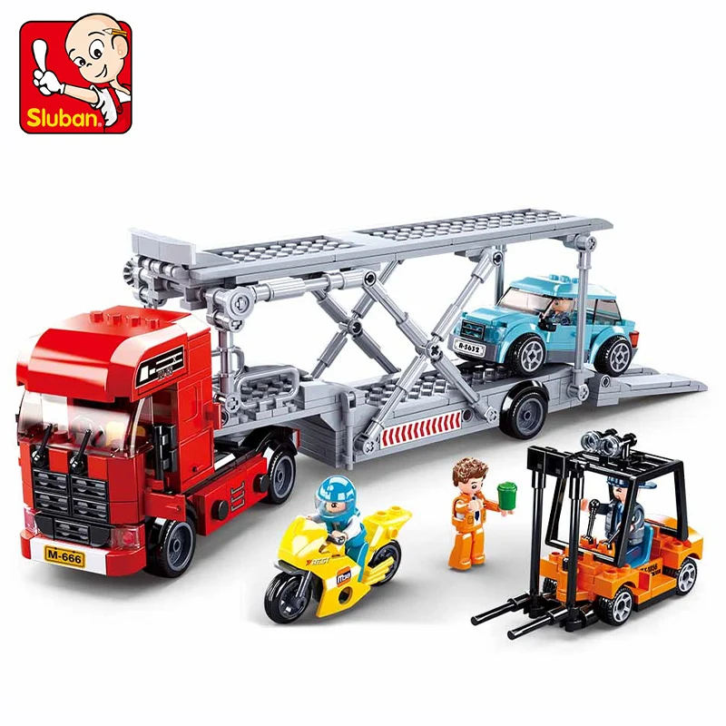 Sluban Simulated City Series Transport Truck Building Blocks set Car Carrier Model Educational 542pcs Brick Kids Christmas Gift
Sluban Simulated City Series Transport Truck Building Blocks set Car Carrier Model Educational 542pcs Brick Kids Christmas Gift