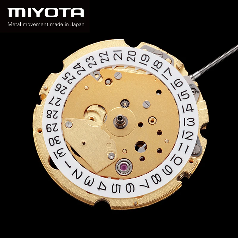 

Miyota 8217 Top Japan Original Golden Mechanical Luxury Skeleton Automatic Self-winding Movement with White Datewheel 21 Jewels