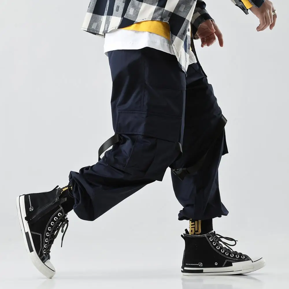Pantalon cargo hombre брюки в стиле панк свободные erkek kargo pantolon kpop хип-хоп ulzzang мужские harajuku