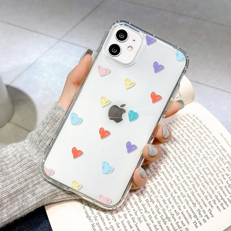 Phone Case For iPhone 11 Pro Max 7 8 Plus X XR XS Max 12 Pro Max Smiley Love Heart Transparent Soft Back Cover
Phone Case For iPhone 11 Pro Max 7 8 Plus X XR XS Max 12 Pro Max Smiley Love Heart Transparent Soft Back Cover