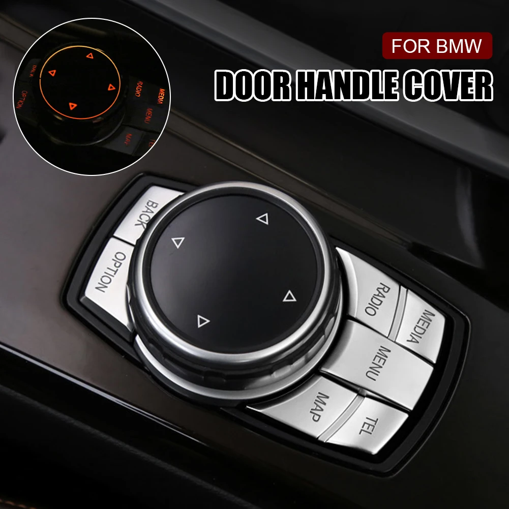 Silver Multimedia Knob Control 5 Buttons Multi Media Decoration Cover Trim For BMW 1 2 3 4 5 7 X Series X1 X3 X4 X5 X6 IDrive
Silver Multimedia Knob Control 5 Buttons Multi Media Decoration Cover Trim For BMW 1 2 3 4 5 7 X Series X1 X3 X4 X5 X6 IDrive
