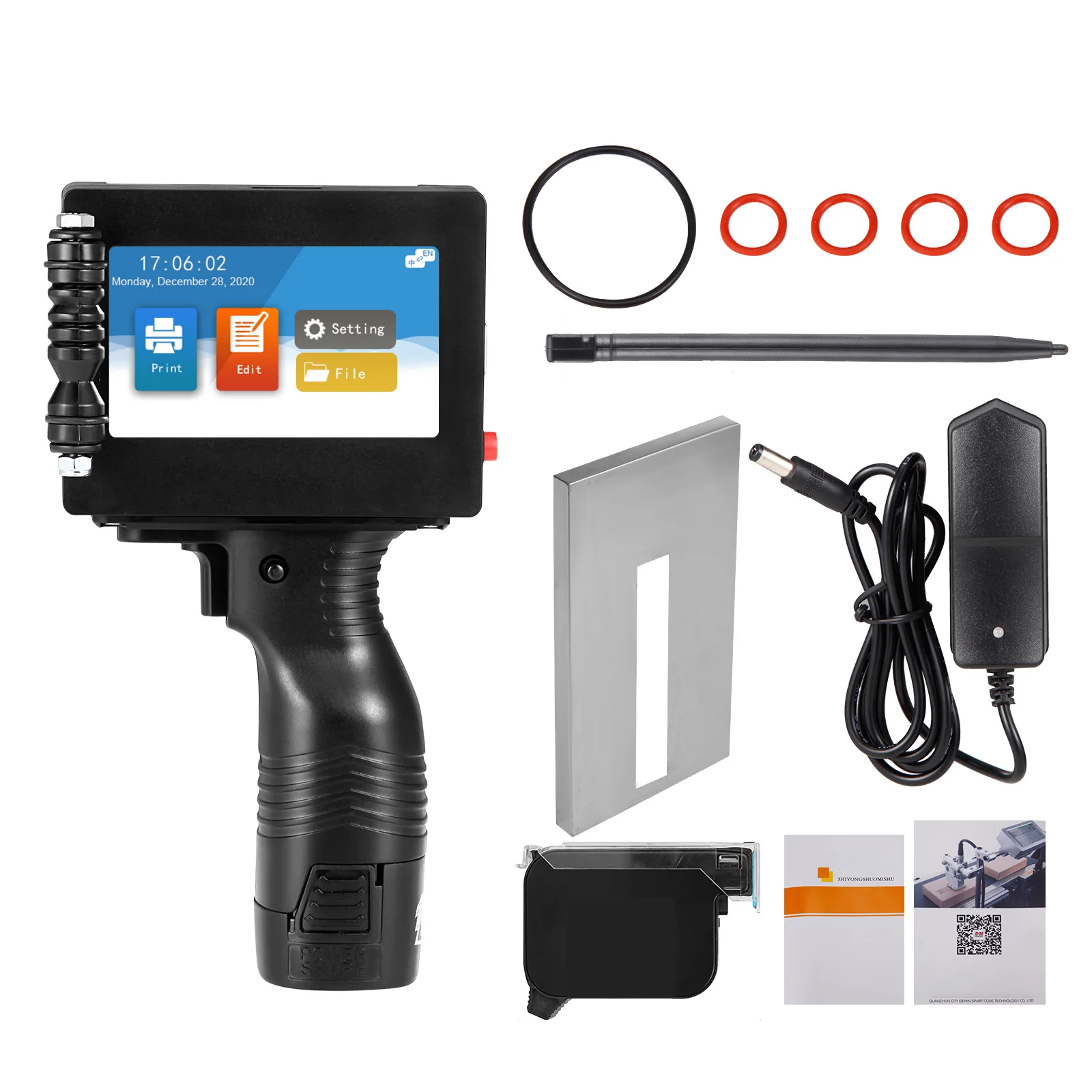 12.7mm Online Variable QR Bar Batch Code Date Number Logo Expiry Date Label Portable Hand Jet Handheld Thermal Inkjet Printer
12.7mm Online Variable QR Bar Batch Code Date Number Logo Expiry Date Label Portable Hand Jet Handheld Thermal Inkjet Printer