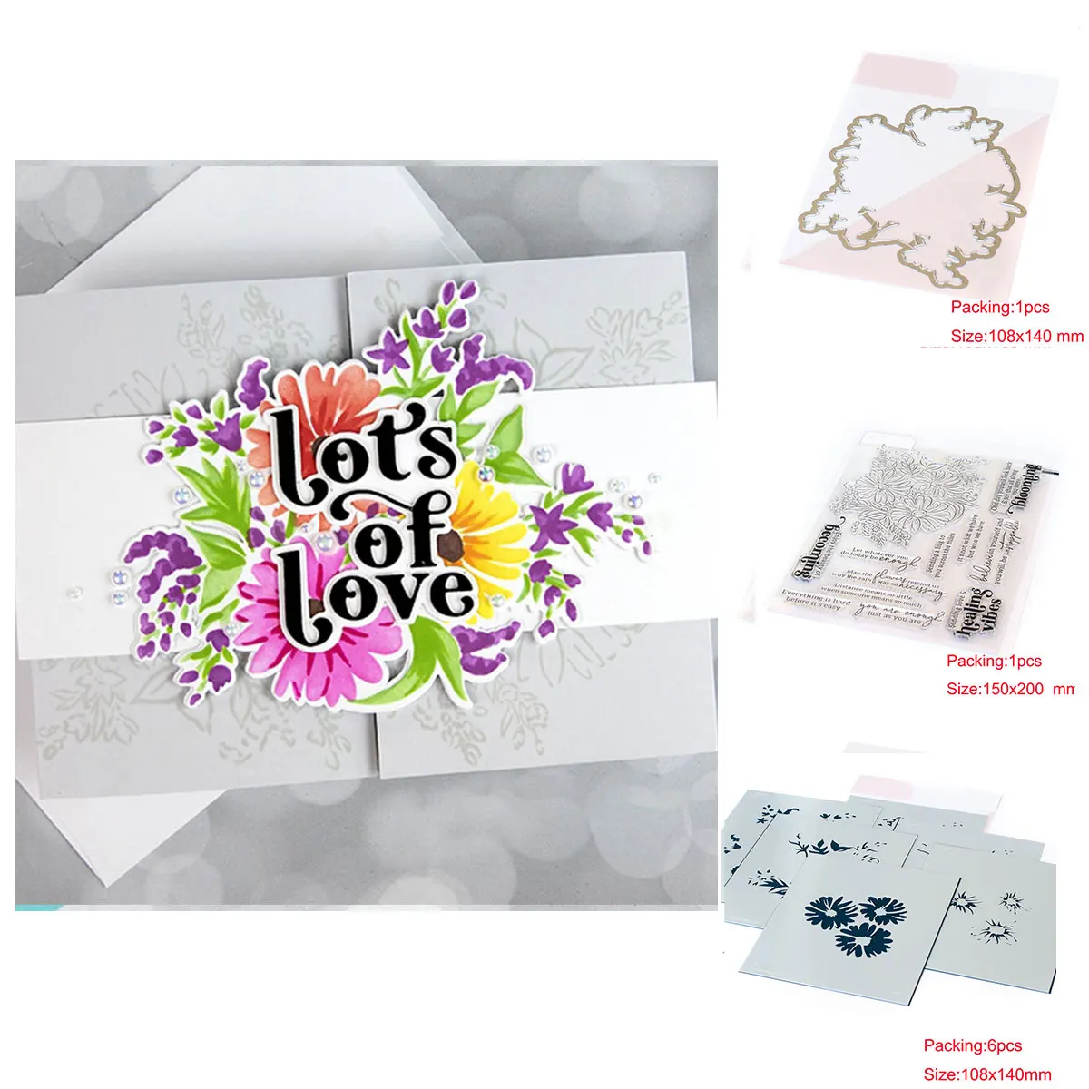 Healing Vibes Blooming Clear Stamp and Metal Cutting Dies Seal for DIY Die Scrapbooking photo album Card Making Decoration Supp
Healing Vibes Blooming Clear Stamp and Metal Cutting Dies Seal for DIY Die Scrapbooking photo album Card Making Decoration Supp