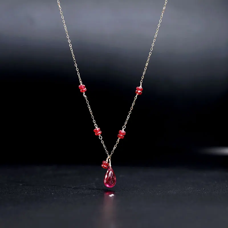 DMBS367 18K Gold Genuine Gemstones Ruby Pendant Gypsophila Necklace Female Pearl Clavicle Chain
DMBS367 18K Gold Genuine Gemstones Ruby Pendant Gypsophila Necklace Female Pearl Clavicle Chain